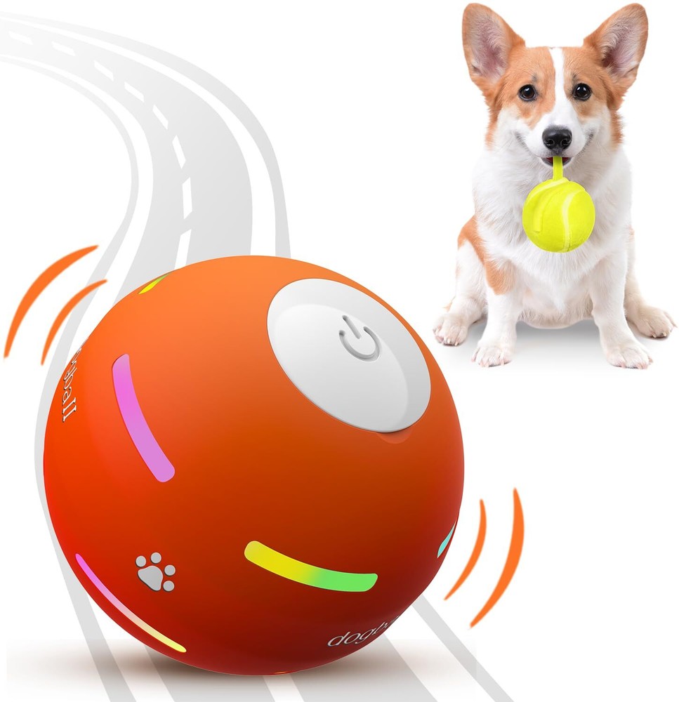 Interactive Dog Toys Dog Ball,[2025 Newly Upgraded] Durable Motion Activated ...