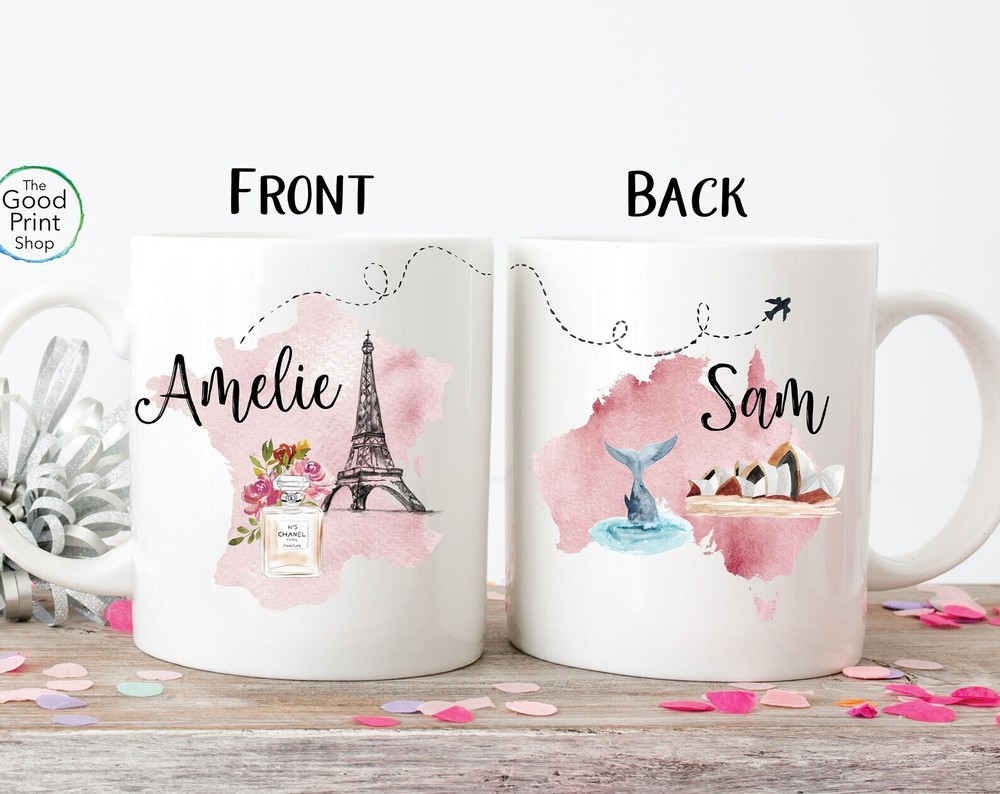 Personalised Map Mug Choose Your Countries And Pictures Moving Away Gift