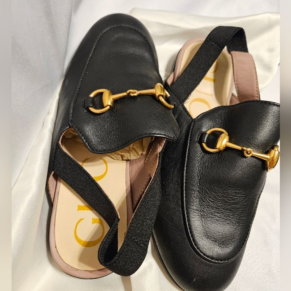 GUCCI Black Kids Princetown Slipper EU 30 US 12.5
