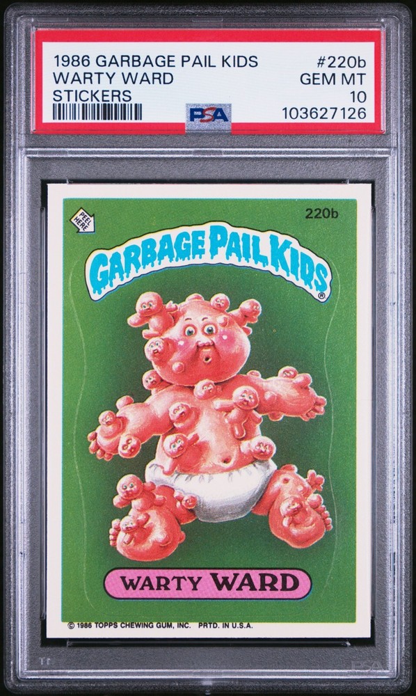 1986 Topps Garbage Pail Kids Series 6 OS6 WARTY WARD 220b PSA 10 GEM MINT Card