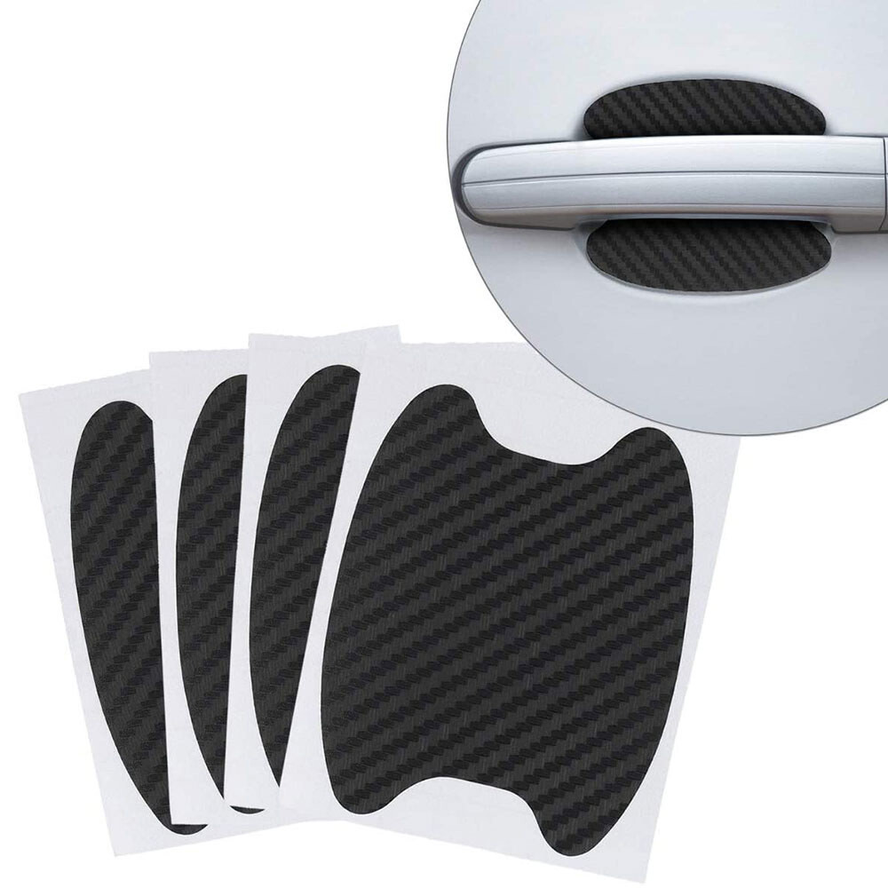 Black Car Door Handle Film Sticker Protector Anti Scratch Protect Accessories 4x