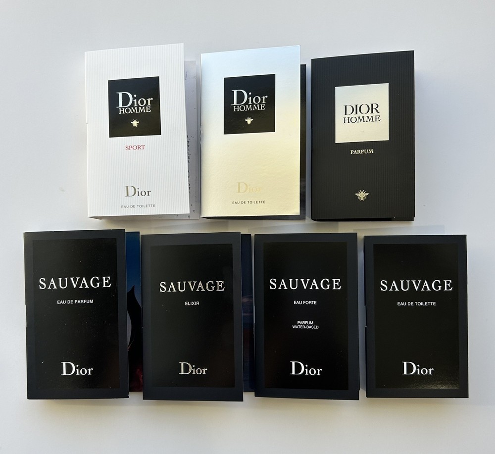 Dior Sauvage & Dior Homme Collection 7pc Sample Perfume For Men.