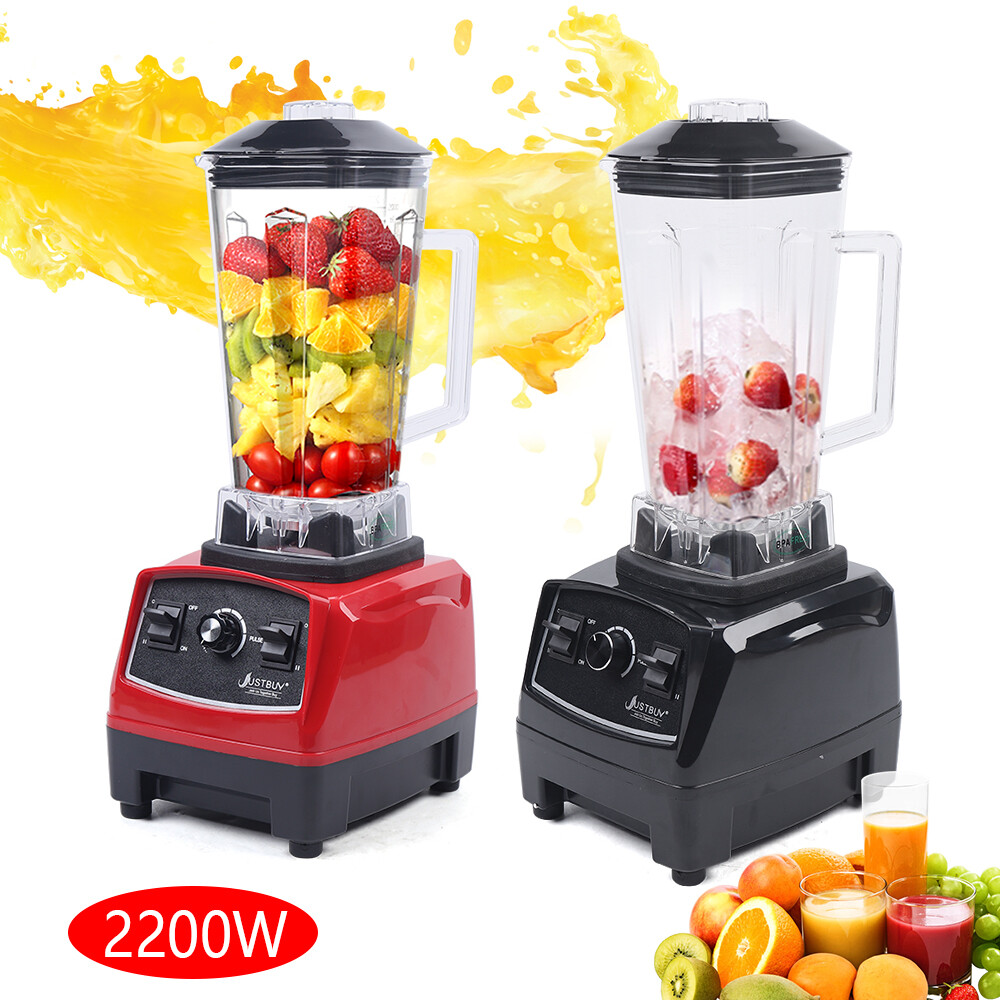 2200W High-Power Blender Juicer Mixer 68oz Black/Red Countertop