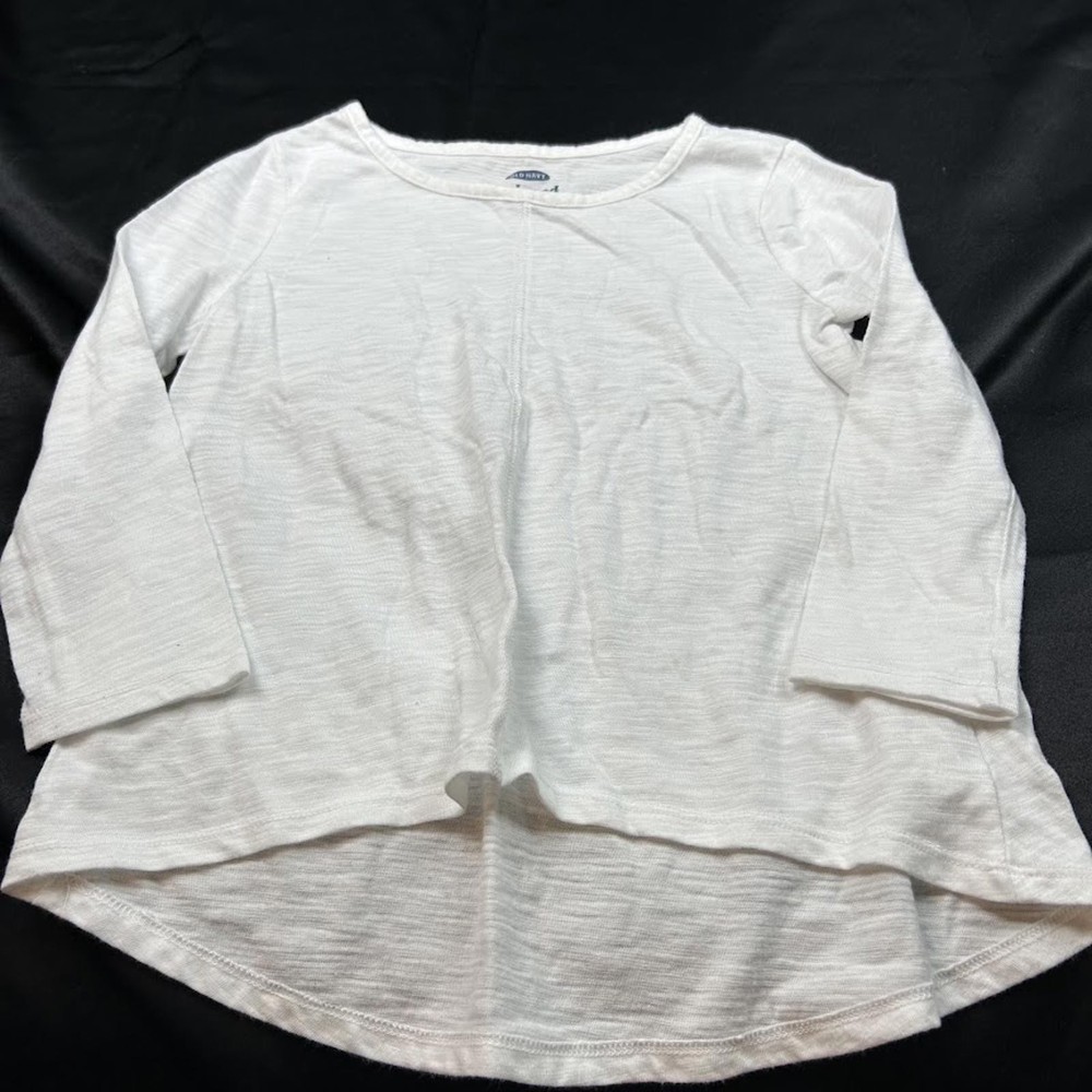 Old Navy Girls White Long Sleeve Shirt Size S (6/7Y) Casual Top