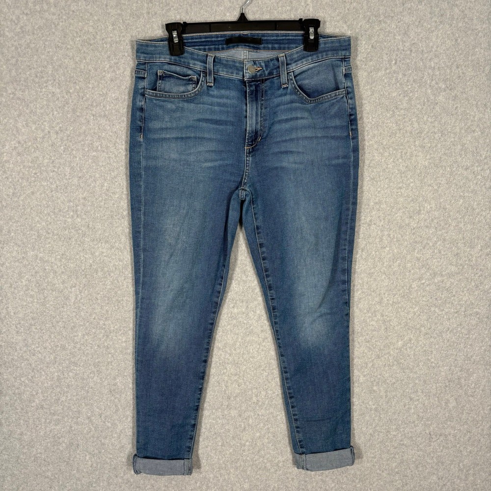 Joes Jeans Womens 31 The Icon Skinny Crop Cuffed Classic Whiskers Stretch Faded