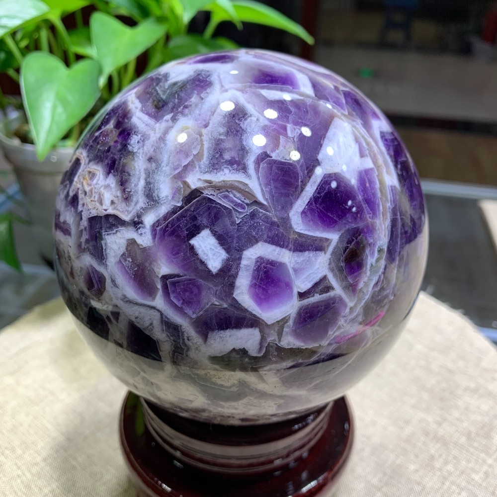 4.9LB Natural Dreamy Amethyst Quartz Crystal Ball for Reiki Healing