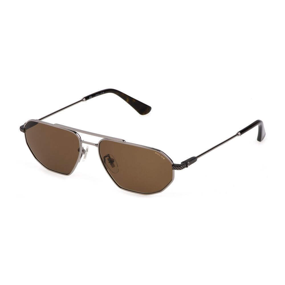 Police Gray Metal Sunglasses for Men and Women - Sleek Stylish Design