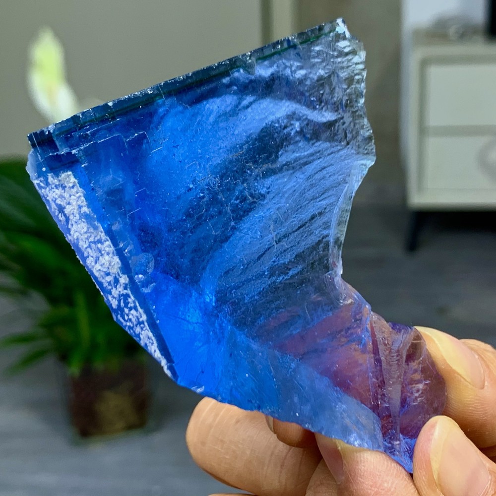 181G Natural Blue Cube Fluorite Crystal from YaogangXian Mineral Specimen