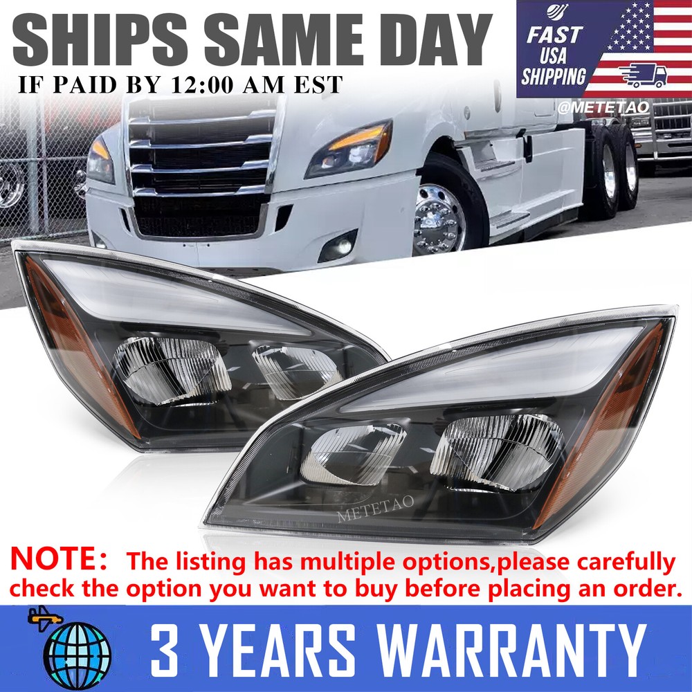 2018-2025 Freightliner Cascadia LED Headlight A6601405002 Replacement