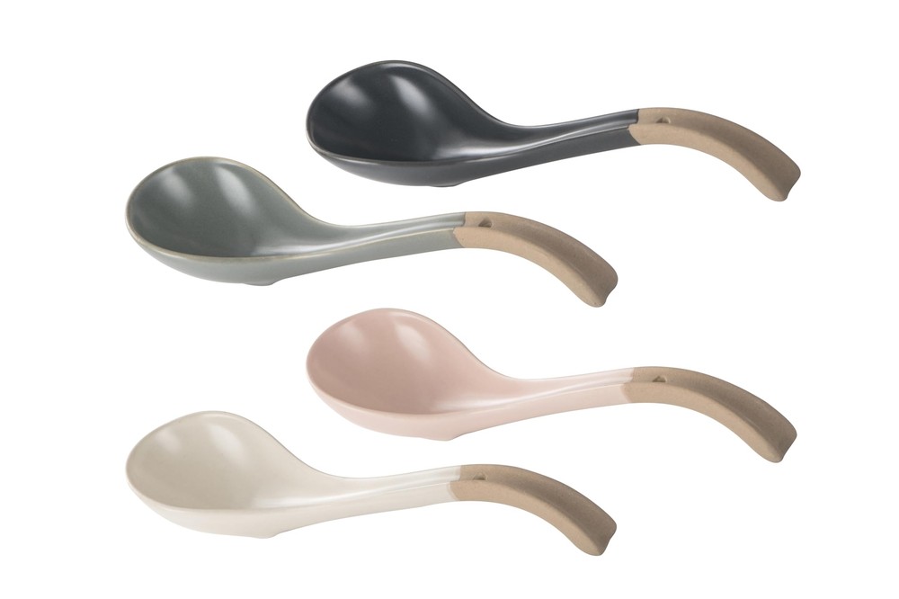 Ceramic Soup Spoons Sets of 4,Asian Soup Spoons,Long Ramen Spoons,Modern Soup...