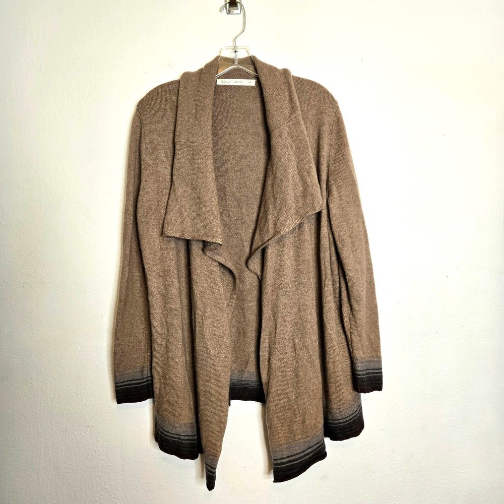 Woolrich Wool Blend Open Front Cardigan Size L Brown Cascade Modal Layering