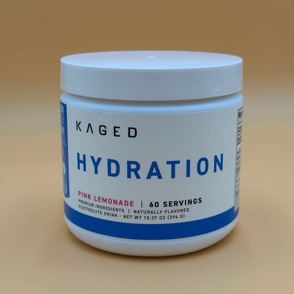 Kaged HydraCharge Electrolyte Hydration Powder Pink Lemonade 60 Servings