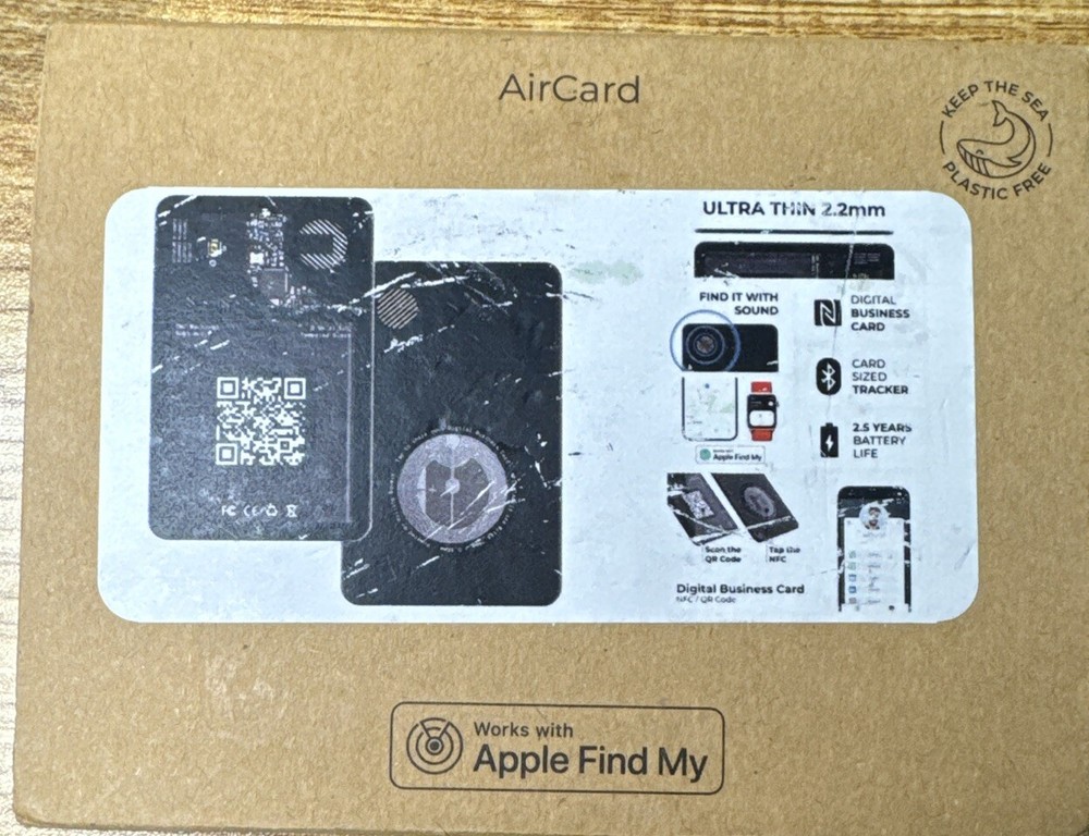 Rolling Square Aircard Wallet Tracker - Bluetooth Wallet Finder Find 0.09in Slim