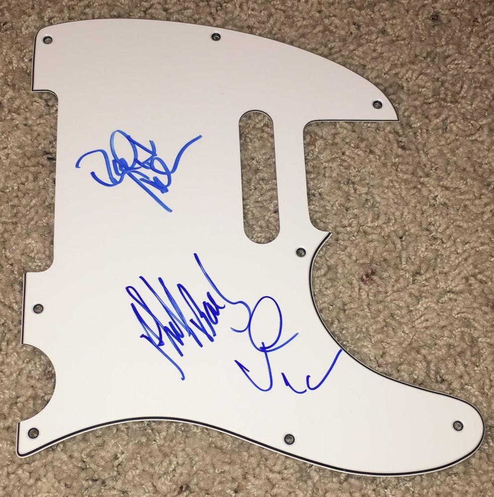 EARTH WIND & AND FIRE BAND SIGNED AUTOGRAPH TELECASTER GUITAR PICKGUARD w/PROOF