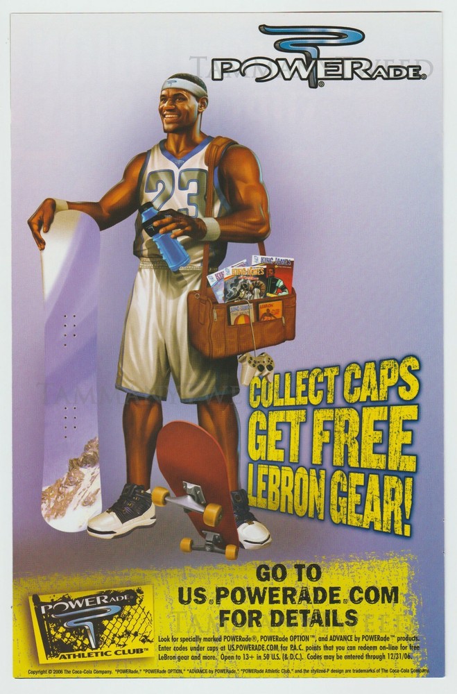 LeBron James - Powerade - DC King James - Vintage Print Ad Advertisement - 2006