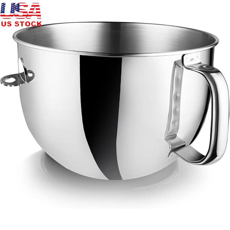 6QT Stainless Steel Mixing Bowl for Stand Mixers Easy to Clean