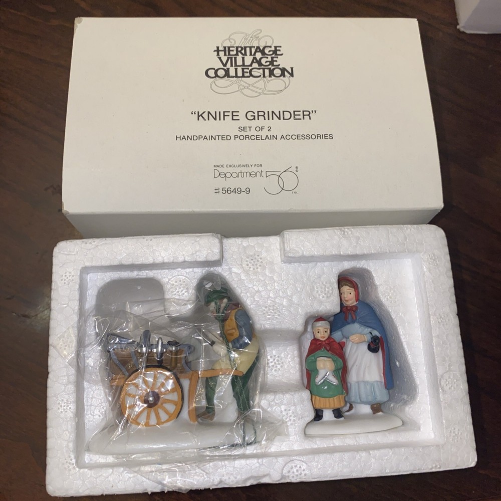 Dept 56 Heritage Village Knife Grinder Set Christmas 56499-image