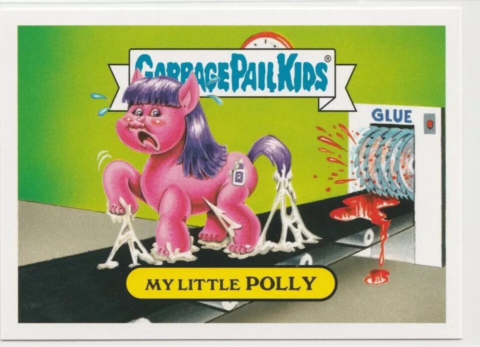 My Little Polly Garbage Pail Kids GPK 2016 Trashy TV Prime Slime Card #6a