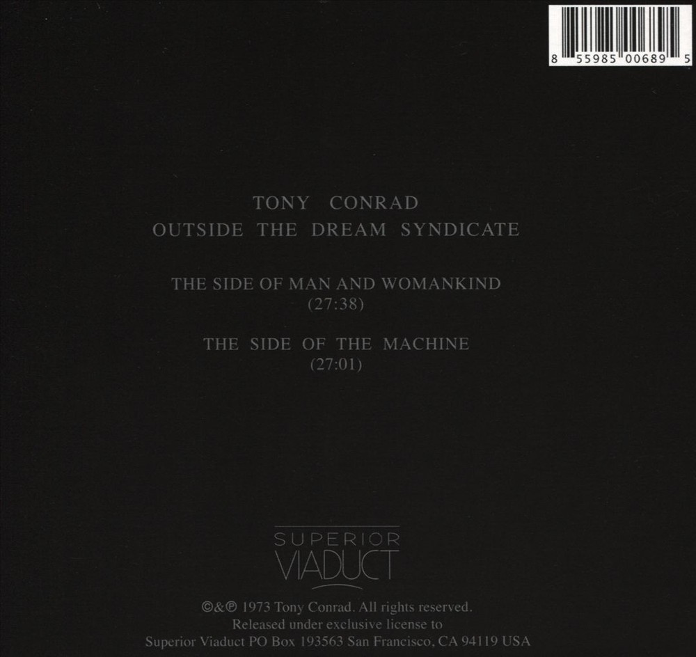 TONY CONRAD WITH FAUST OUTSIDE THE DREAM SYNDICATE NEW CD