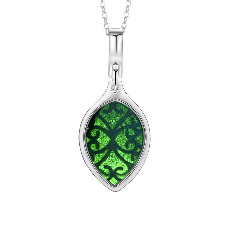 A-Grade Jade Emerald Water Drop Pendant in S925 Silver