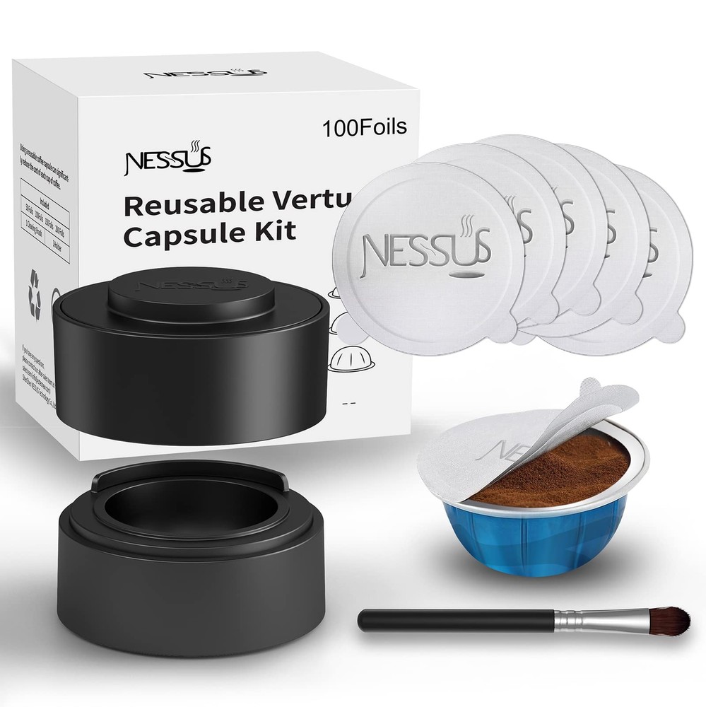 Nessus Reusable Vertuo Capsule Kit ALSeal EZ FIT for Nespresso Pods