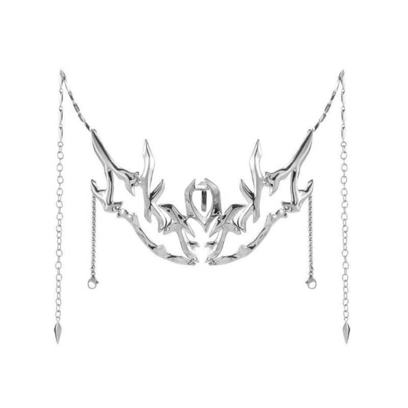 Metallic Half Face Mask Cosplay Accessory Unisex Face Chain Fashion Jewelry