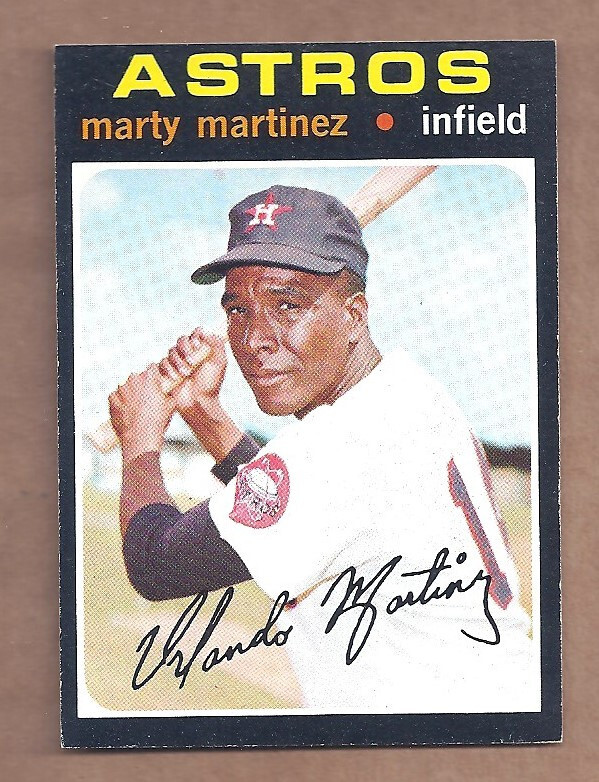1971 Topps SEMI-HIGH #602 MARTY MARTINEZ EX-NMT CONDITION