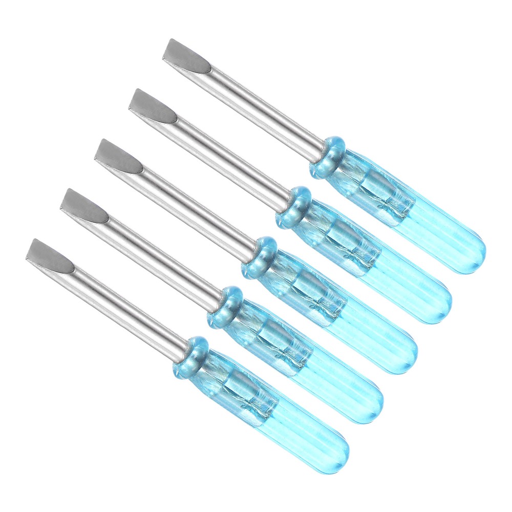 5pcs 3.0x45mm Slotted Screwdriver Set with Anti-Slip Grip