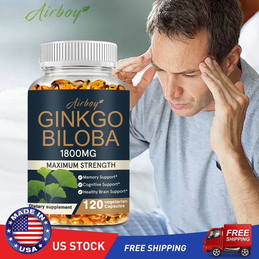 Ginkgo Bilo 1800mg - Improve Focus and Memory, Support Overall Cognition Boost