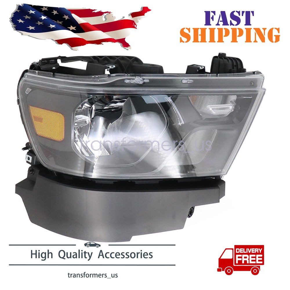 For 2019-2024 Dodge RAM 1500 Headlamp Right 68316086AJ Halogen Headlights
