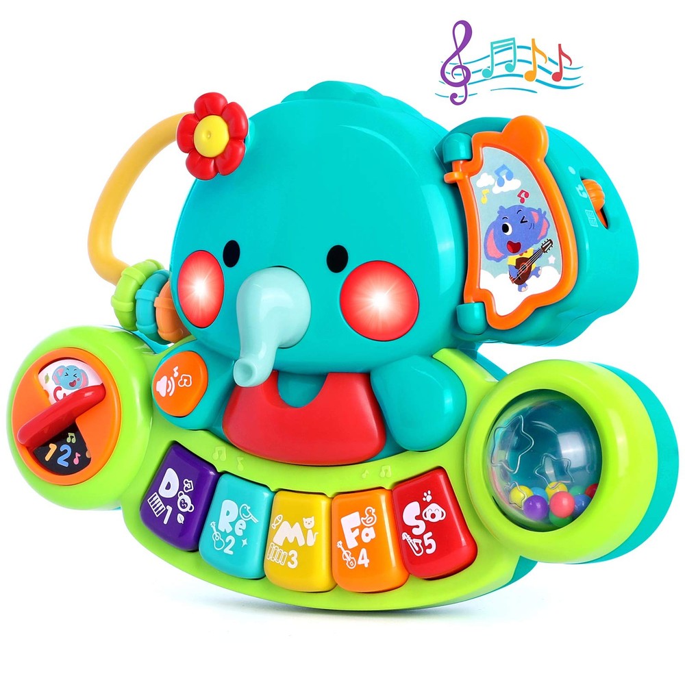 Witalent Baby Piano Toy 6 to 12 Months Elephant Light up Music Toys for Infan...