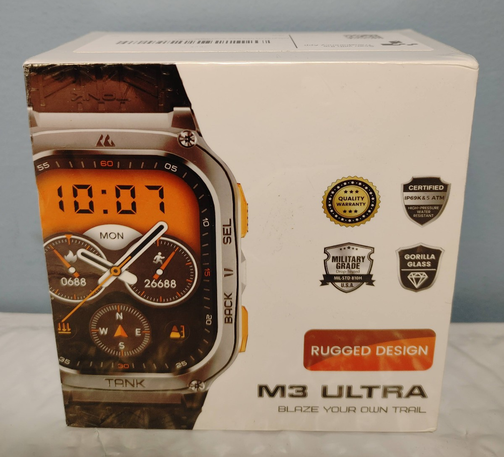 KOSPET Tank M3 Ultra Smart Watch GPS 6 Satellites 5ATM/IP69K Waterproof Military