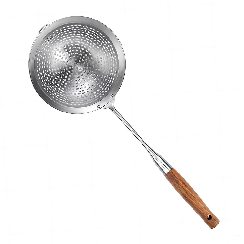 Large 304 Stainless Steel Skimmer Spoon with Deep Strainer for Efficient Cooking