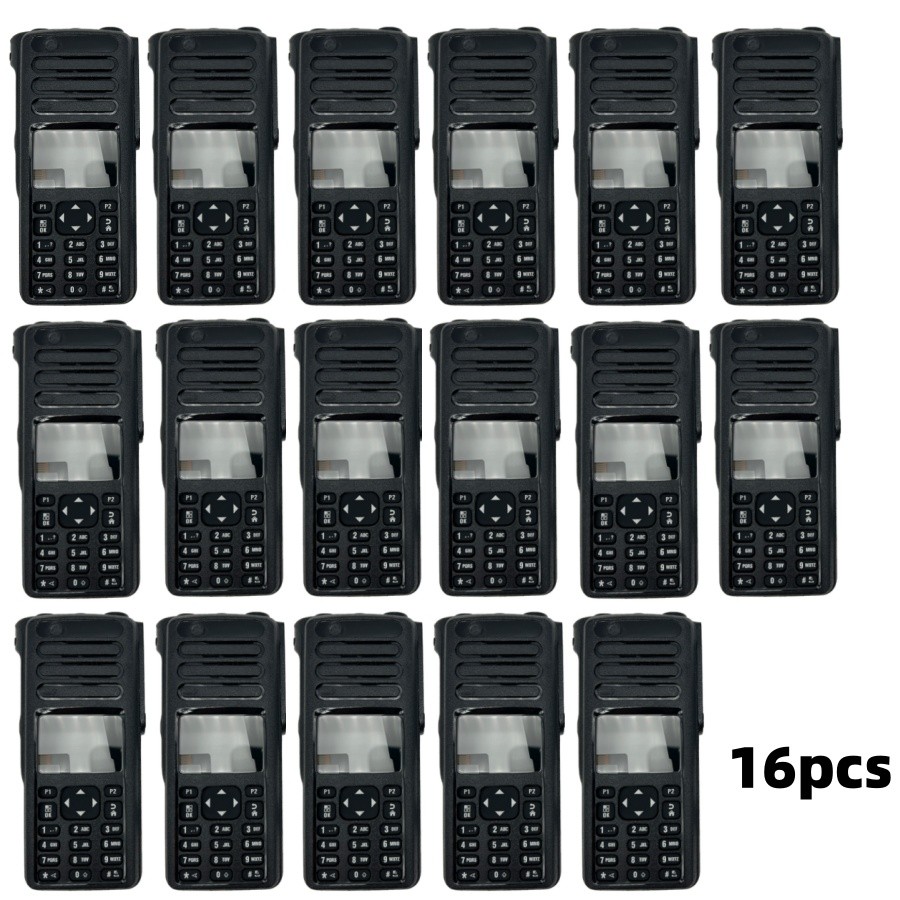 Lot/16 Black Front Replacement Housing Case Kit Compatible With XPR7550 Radios