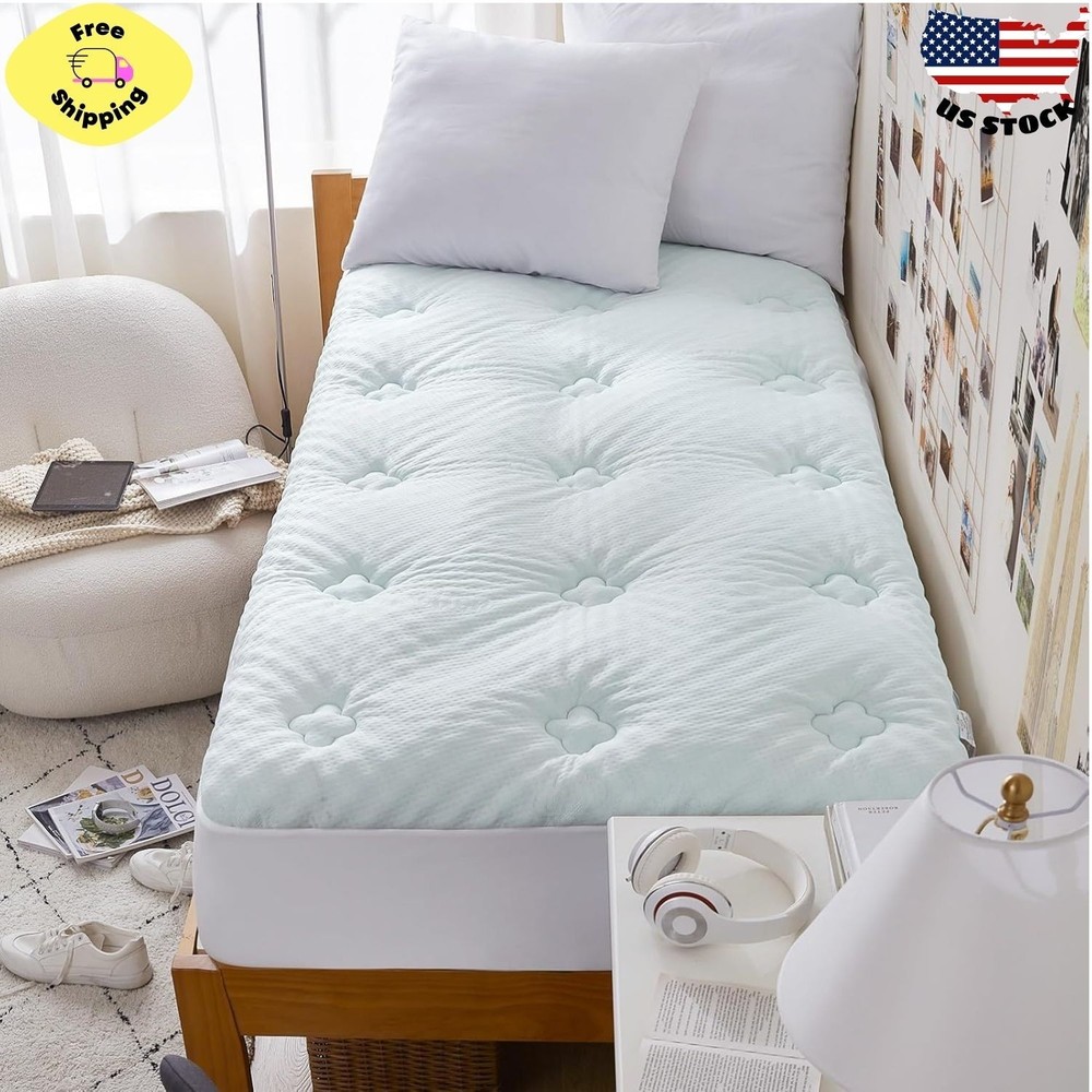 Bamboo Viscose Twin Memory Foam Mattress Topper for Comfort & Support  