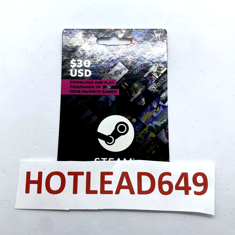 $30 Steam Gift Card - PC Digital Wallet Top-Up Code Physical Card-image