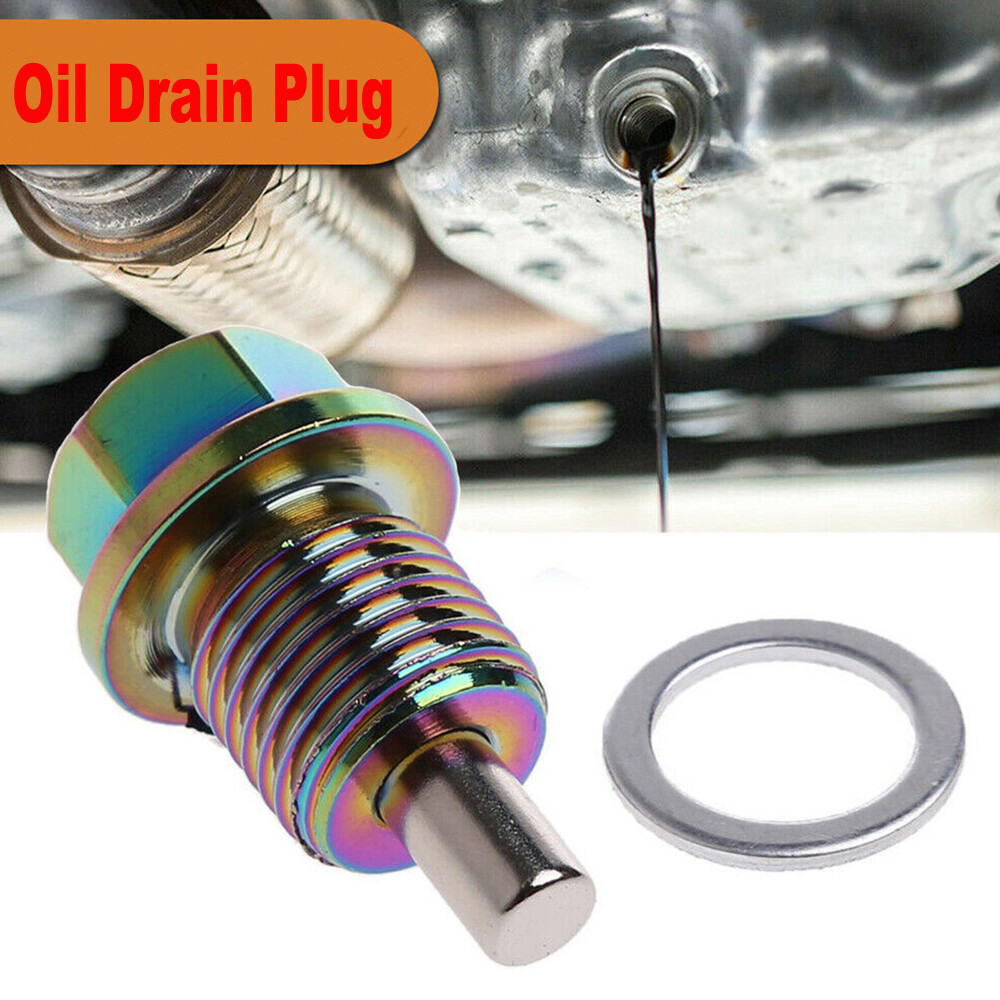 M14x1.5 Aluminum Magnetic Oil Drain Plug Bolt Sump Nut 3.7x2cm Auto Part