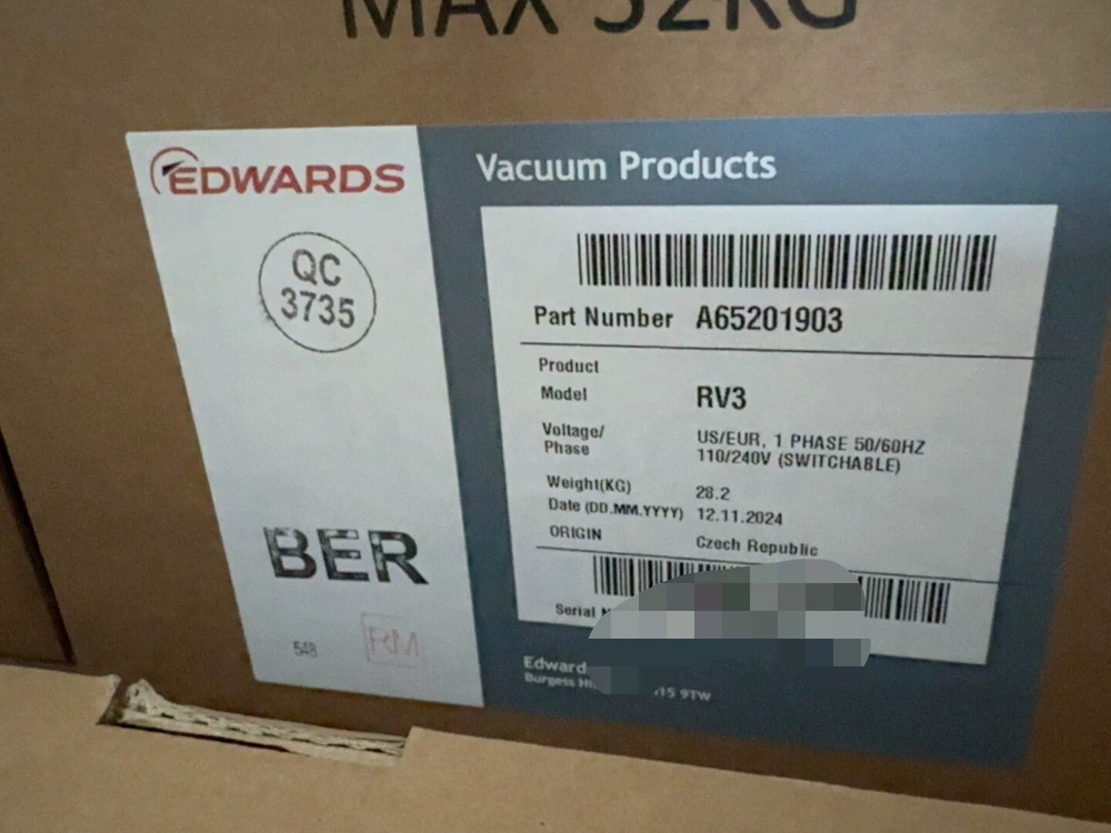 RV3 A65201903 Vacuum pump new FedEx or DHL