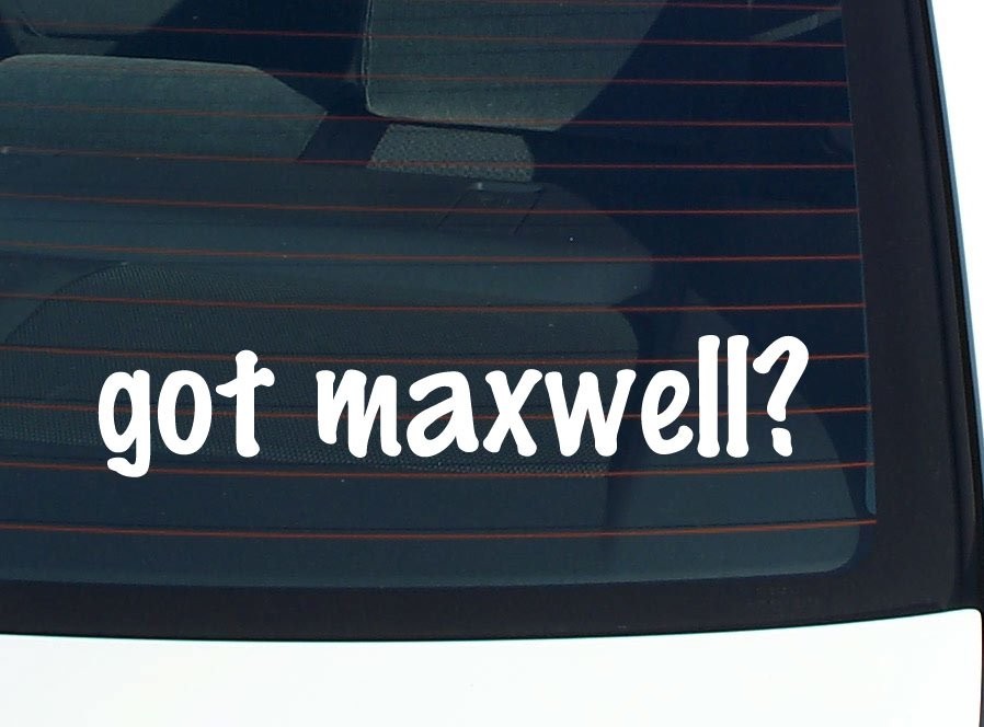 Maxwell Family Funny Car Decal Bumper Sticker Vinyl Window Pride