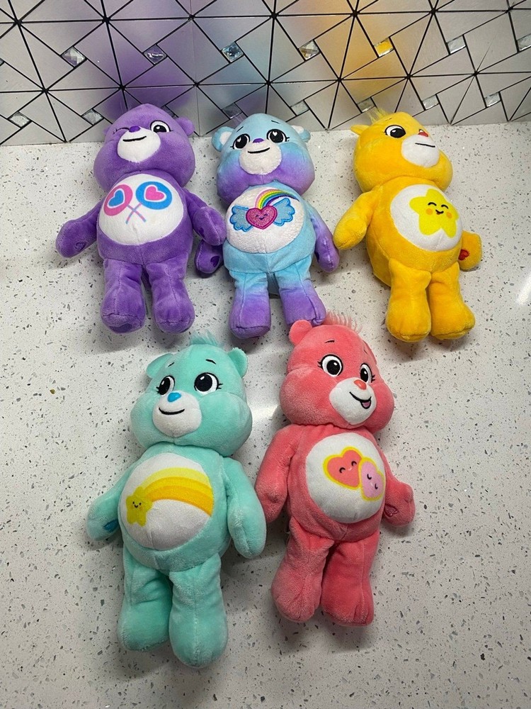 5-Piece 9in Care Bears Unlock the Magic Plush Stuffed Animal Lot