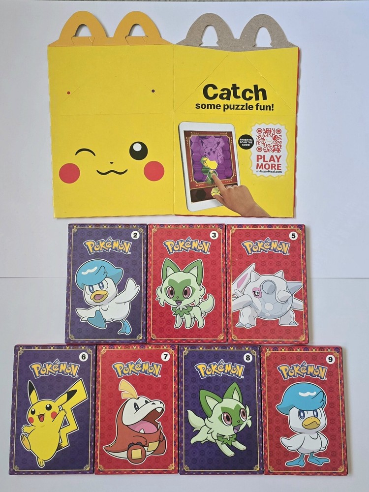 McDonald's Happy Meal Pokemon Set of 7 Sealed Complete 2023