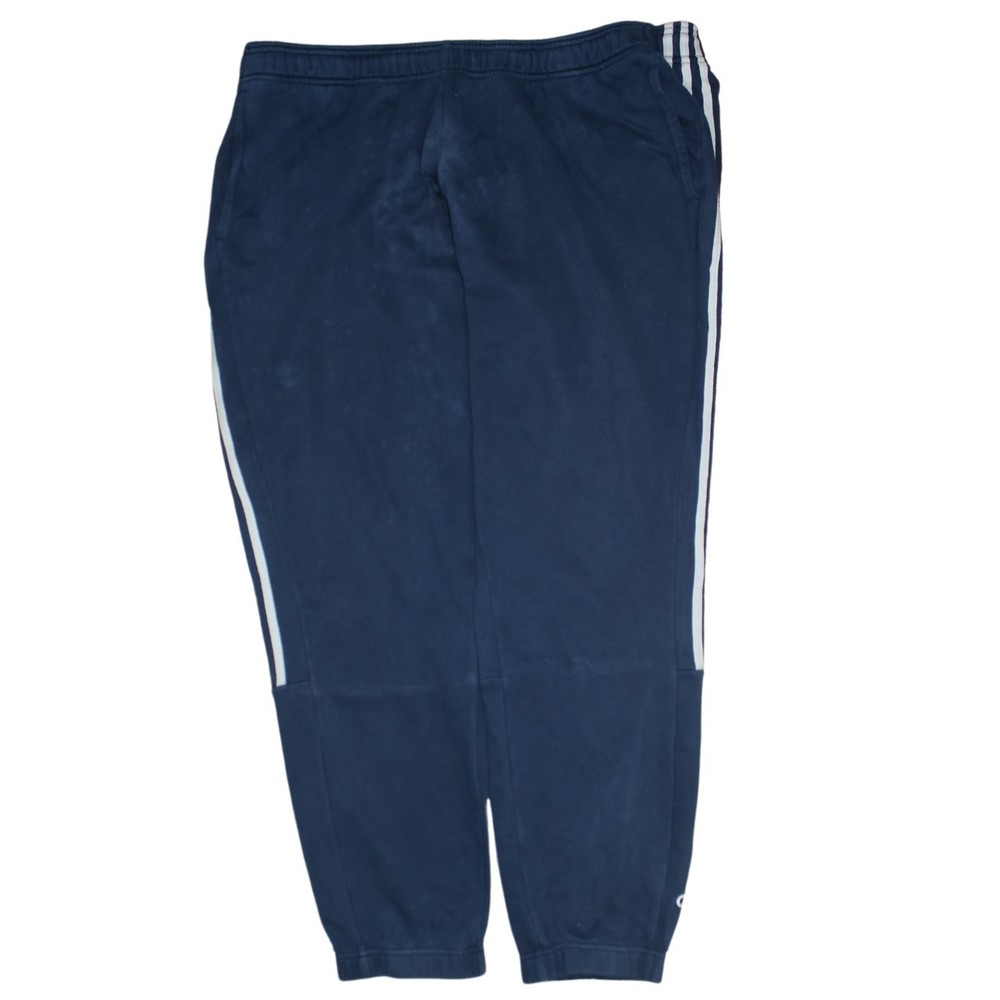 Adidas Mens Joggers Navy Blue Essentials Fleece 3 Stripe Logo Sweatpants XXL