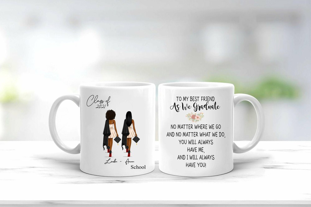 Personalized Graduation Mug Gift For Graduation To My Best Friend As We Graduate