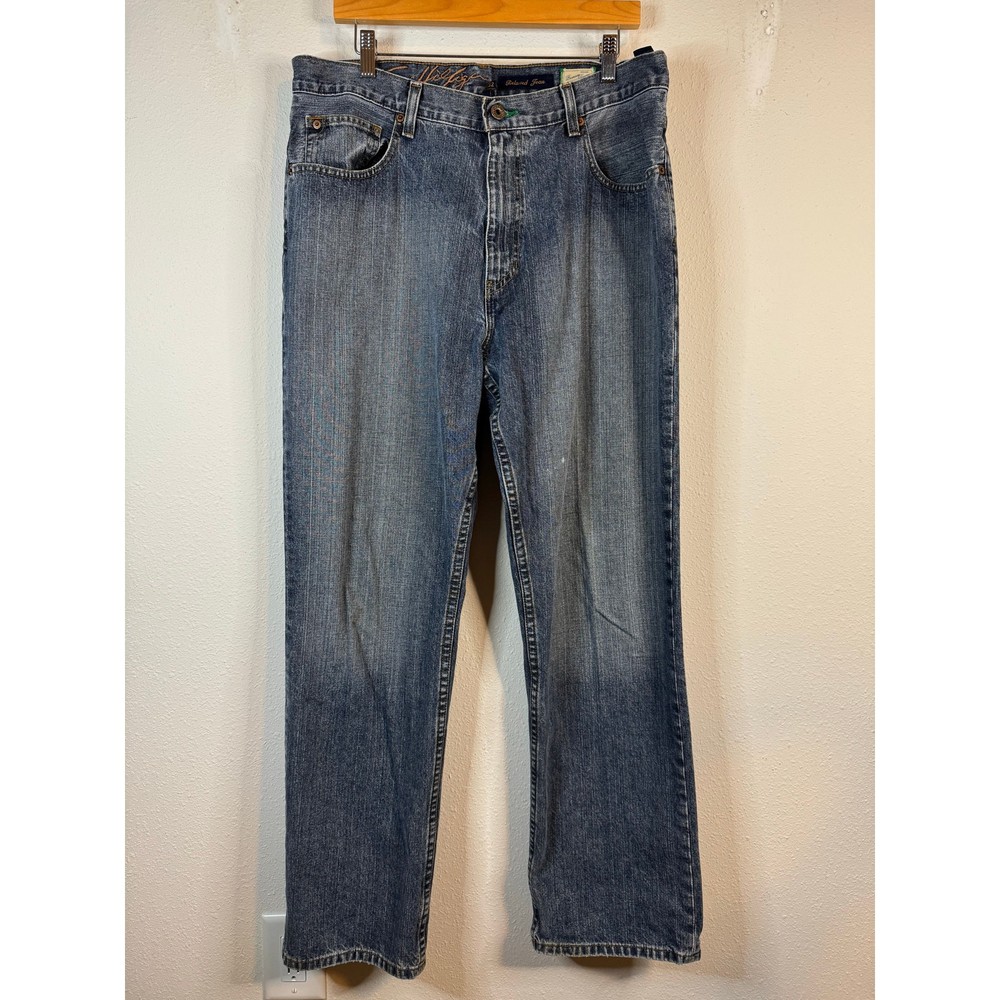 Vintage Y2K Tommy Hilfiger Relaxed Fit Blue Denim Jeans 36x32 Straight Leg