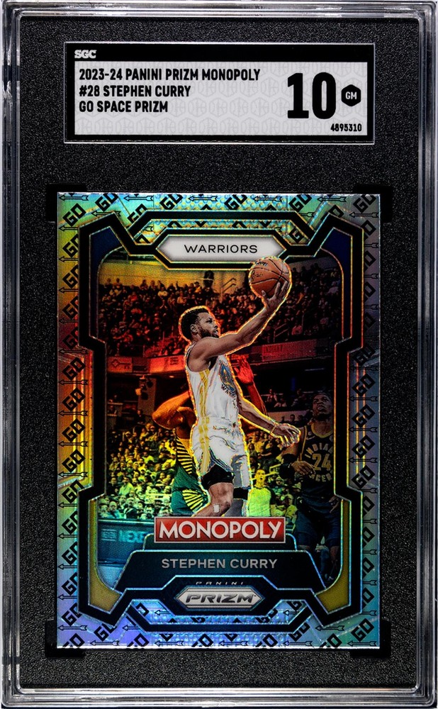 2023 Panini Prizm #28 Stephen Curry Monopoly Space GO SGC 10