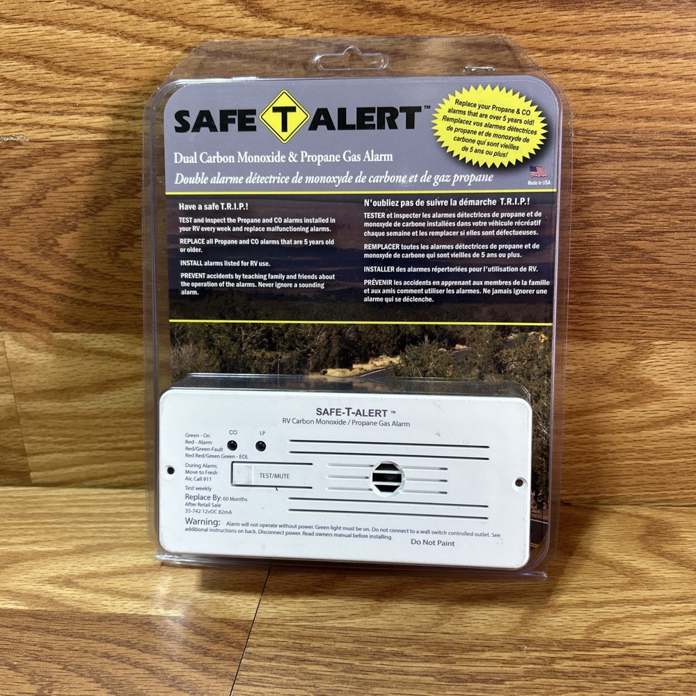 Safe-T-Alert by MTI Industries 35-742-WT Dual LP/CO Alarm - 12V, 35 Series