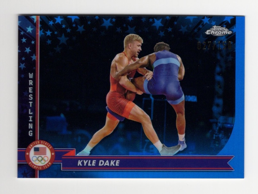 2024 Topps Chrome US Olympic Team Kyle #182 Blue Refractor USA Wrestling /150