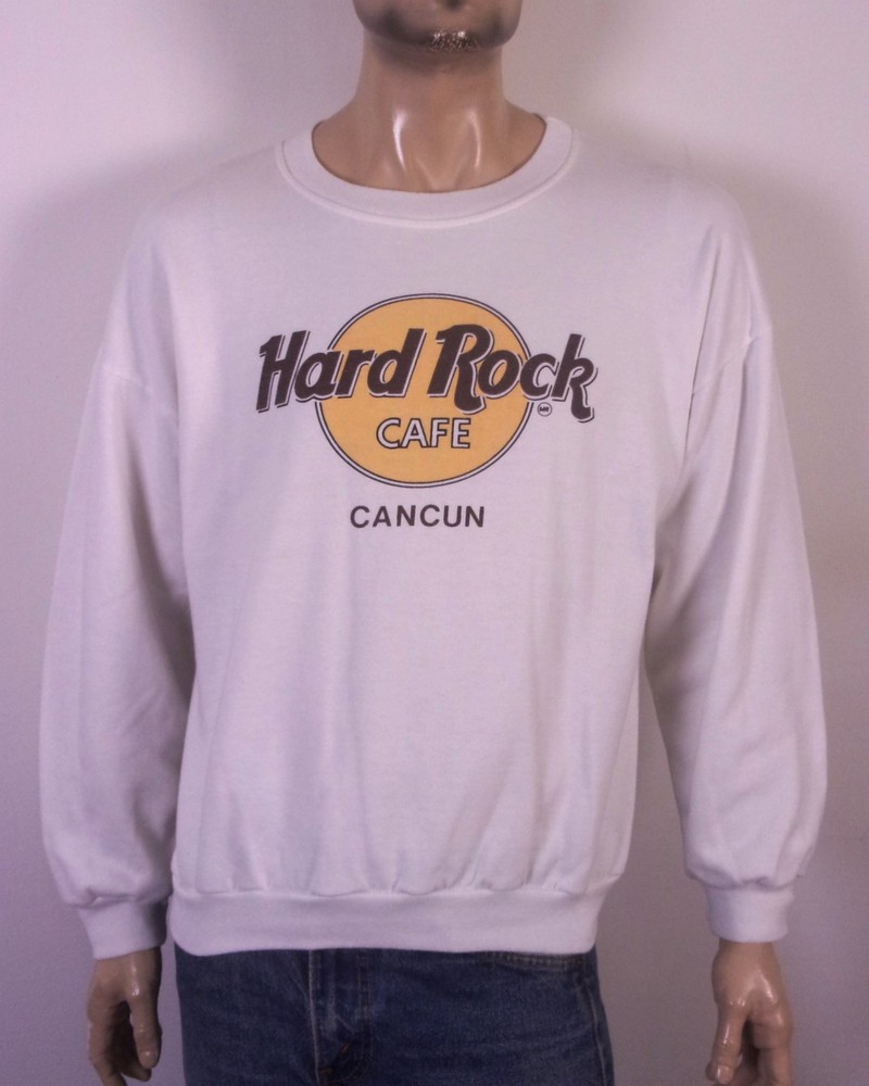 vintage 80s 90s Hard Rock Cafe Cancun Sweatshirt Classic Logo SZ L