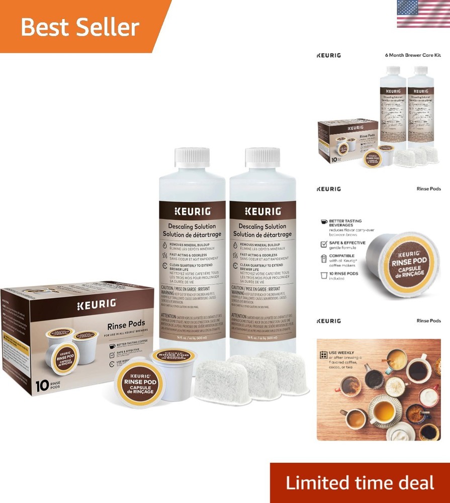 Keurig Brewer Maintenance Kit - 14 Count: Descaling Solution & Filter Cartridges