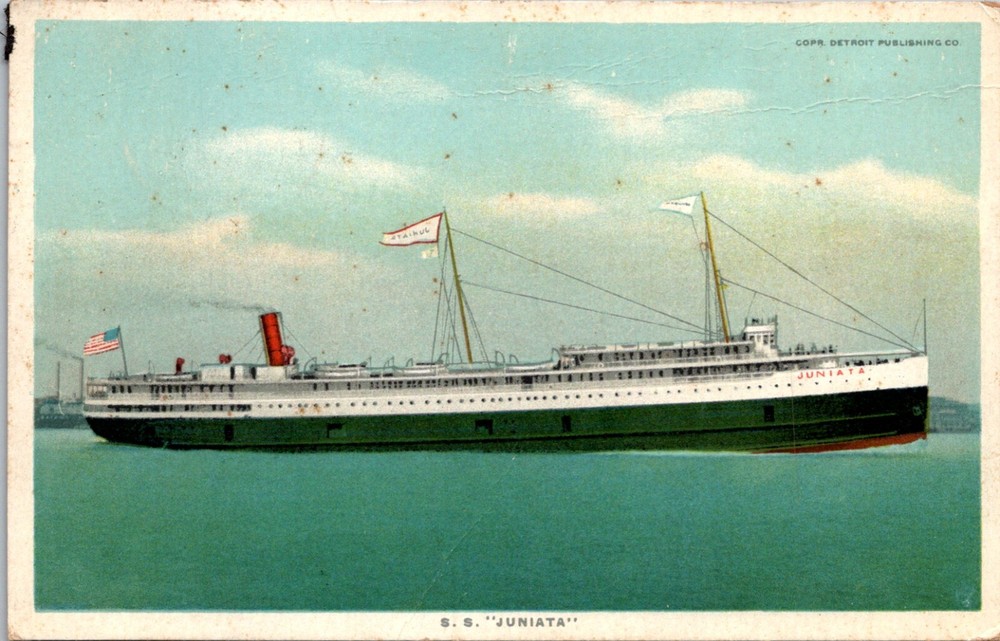 Vintage 1922 S.S. Juanita Under Sail Postcard #25028